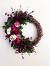 Load image into Gallery viewer, Deep Red Magnolia Wreath