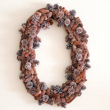 Load image into Gallery viewer, Rustic Pinecone Oval Wreath
