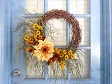 Load image into Gallery viewer, Sunflower Moss Wreath
