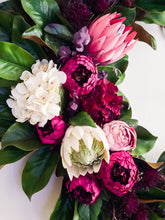 Load image into Gallery viewer, Deep Red Magnolia Wreath