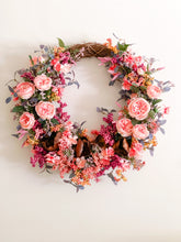 Load image into Gallery viewer, English Tea Rose & Berry Medley Wreath