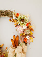 Load image into Gallery viewer, Pumpkin Bumpkin Farmhouse Wreath
