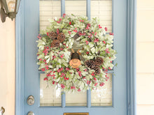 Load image into Gallery viewer, Sugared Reindeer Christmas Wreath