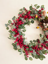 Load image into Gallery viewer, Bright & Berry Eucalyptus Wreath
