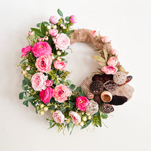 Load image into Gallery viewer, Peony Burlap Wreath