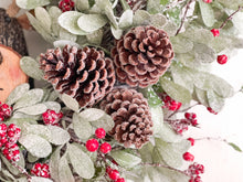 Load image into Gallery viewer, Sugared Reindeer Christmas Wreath