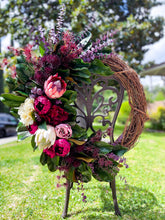 Load image into Gallery viewer, Deep Red Magnolia Wreath
