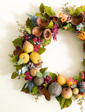 Load image into Gallery viewer, Peaches &amp; Wine Harvest Wreath
