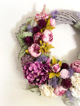 Load image into Gallery viewer, Scarlet Peony Willow Wreath
