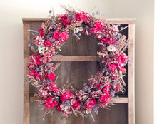 Load image into Gallery viewer, Ruby Hydrangea Wreath
