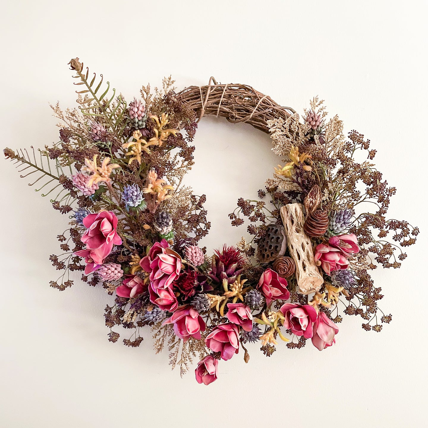 Birch Magnolia Wreath