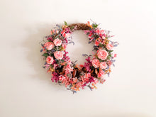 Load image into Gallery viewer, English Tea Rose &amp; Berry Medley Wreath
