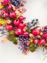 Load image into Gallery viewer, Pomegranate &amp; Berry Melange Wreath
