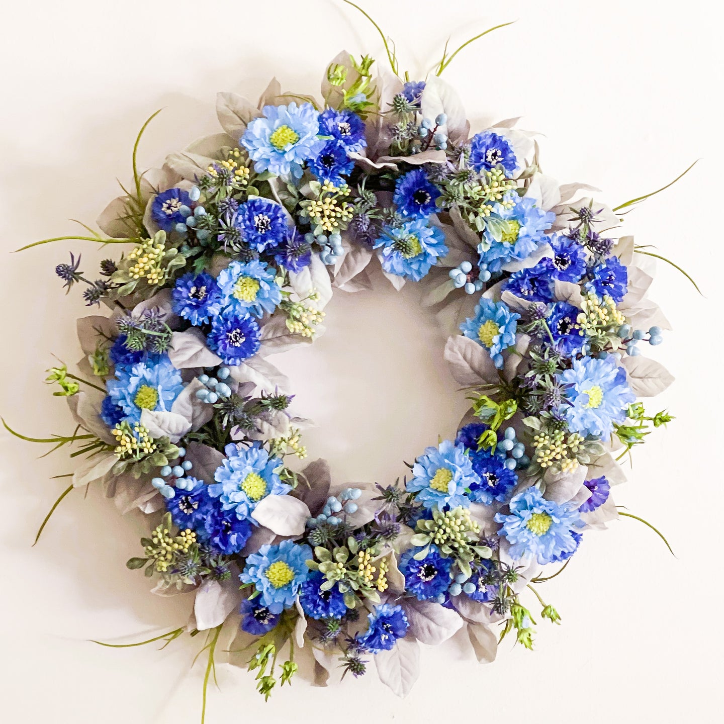 Blue Cornflower Wreath