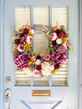 Load image into Gallery viewer, Scarlet Peony Willow Wreath
