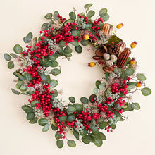 Load image into Gallery viewer, Bright &amp; Berry Eucalyptus Wreath
