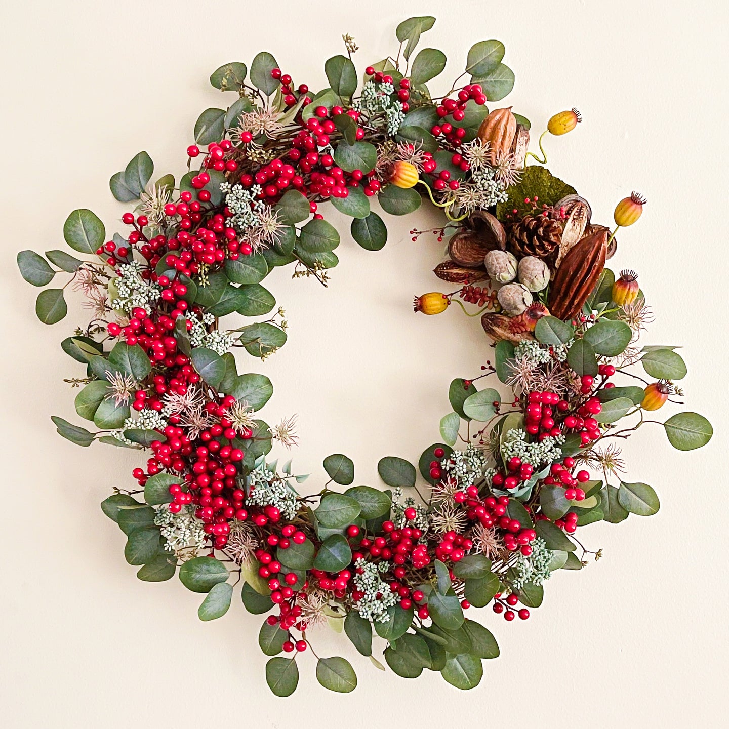 Bright & Berry Eucalyptus Wreath