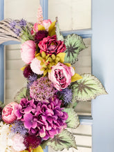 Load image into Gallery viewer, Scarlet Peony Willow Wreath
