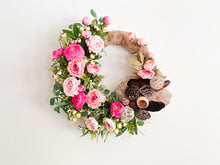 Load image into Gallery viewer, Peony Burlap Wreath
