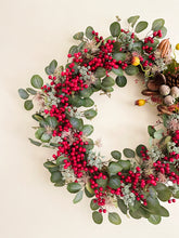 Load image into Gallery viewer, Bright &amp; Berry Eucalyptus Wreath
