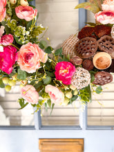 Load image into Gallery viewer, Peony Burlap Wreath
