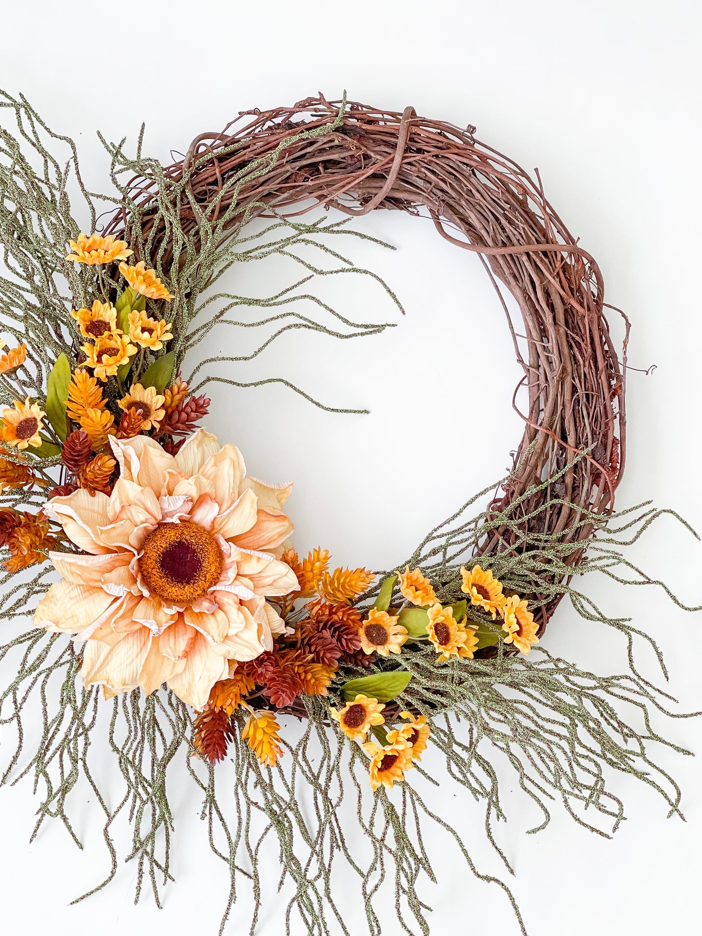 Sunflower Moss Wreath