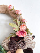 Load image into Gallery viewer, Peony Burlap Wreath
