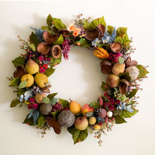 Load image into Gallery viewer, Peaches &amp; Wine Harvest Wreath
